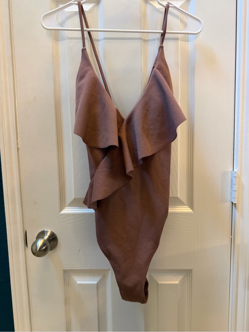 NWT Cupshe brown Ruffled Spaghetti Strap Mini Dress size xl